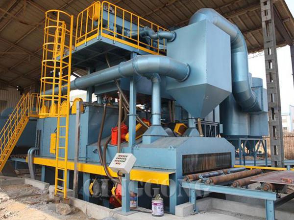 STEEL PLATE SHOT BLASTING MACHINE