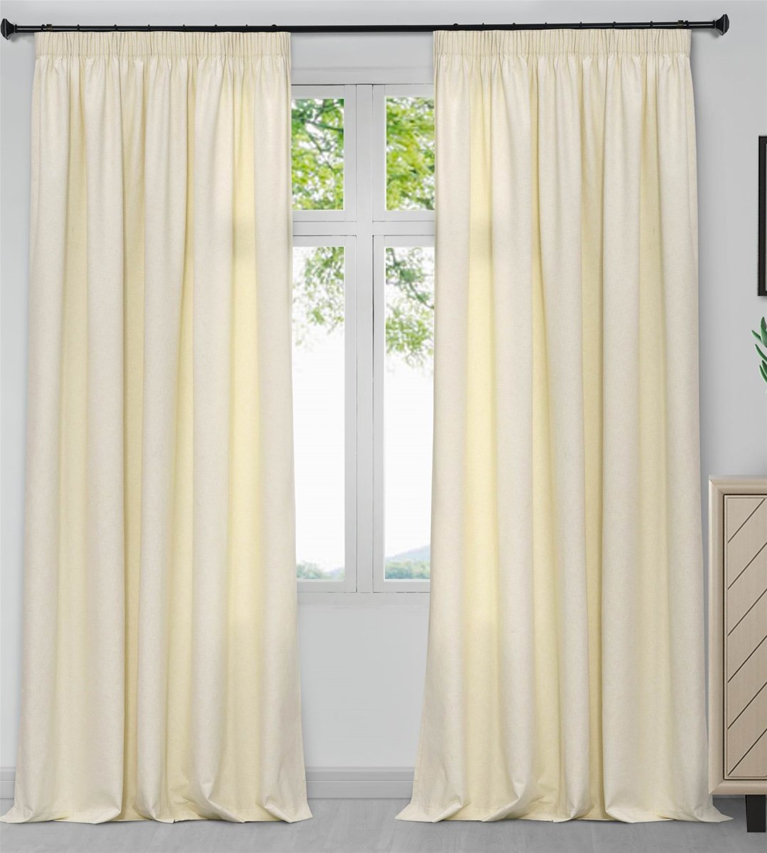 Blockout Coated Textured Woven Window Curtains