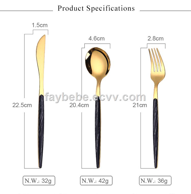 SUS304 Cutlery Set Knife Fork And Spoon