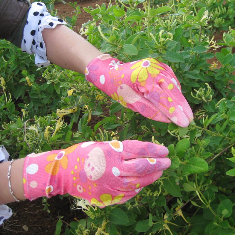 COLORFUL PU COATED PALM FIT GARDEN GLOVE MANUFACTURER FOR WOMEN