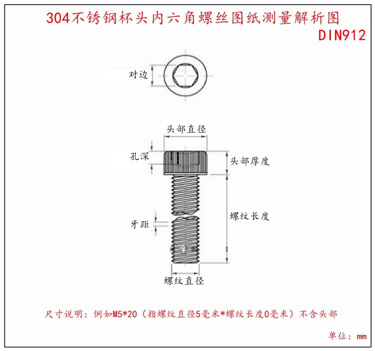 Hex socket cap screw DIN912 stainless steel allen bolt 188