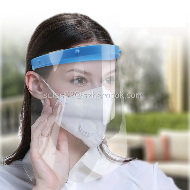 Transparent reusable face shield For Droplets Saliva Splash Oil Dust Protection