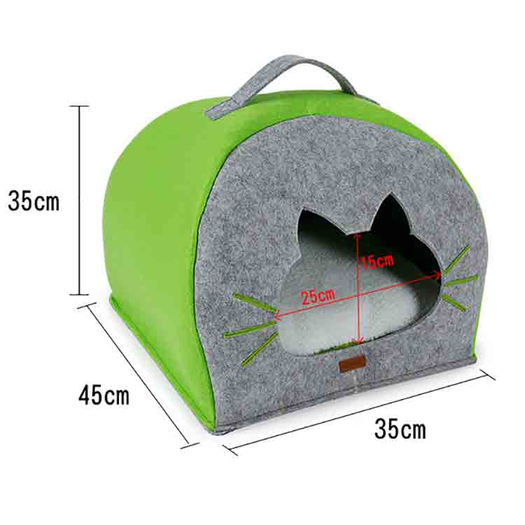 felt felted wool cat cave bed pod house