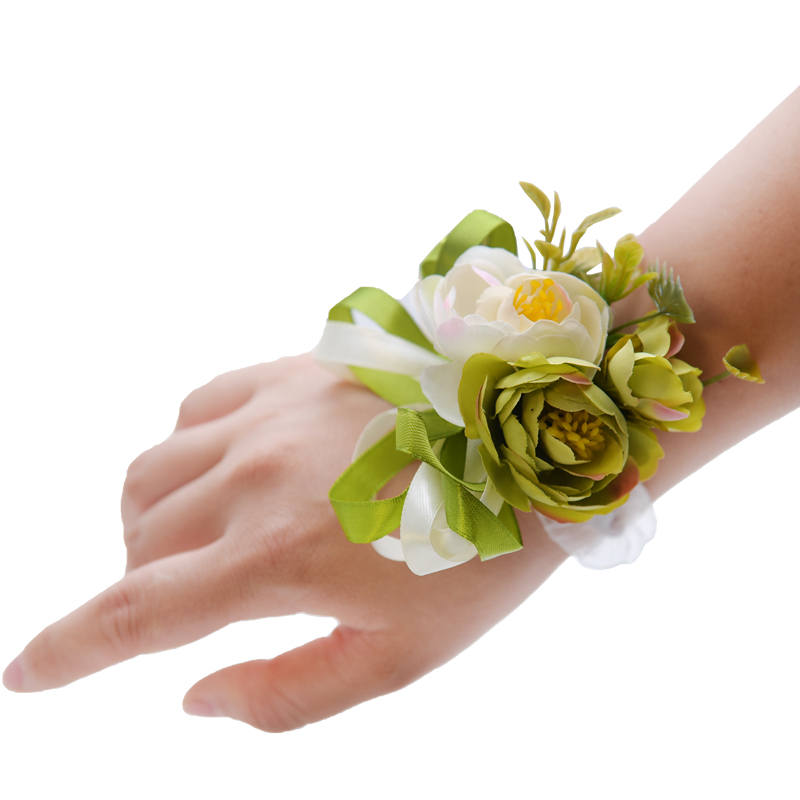 Bride Wrist Flower Mixed Artificial Decorative Bridesmaid Sisters Hand Flower Wedding Decorative