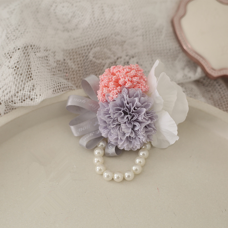 Bride Wrist Corsage Flower Bridesmaid Sisters Artificial Flower Wedding Dorative