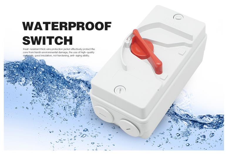 IP56 Rotating Type Of Weatherproof Isolator Switch Electric 20A 32A 63A DC Isolator Switch 3 Phase Price UKF