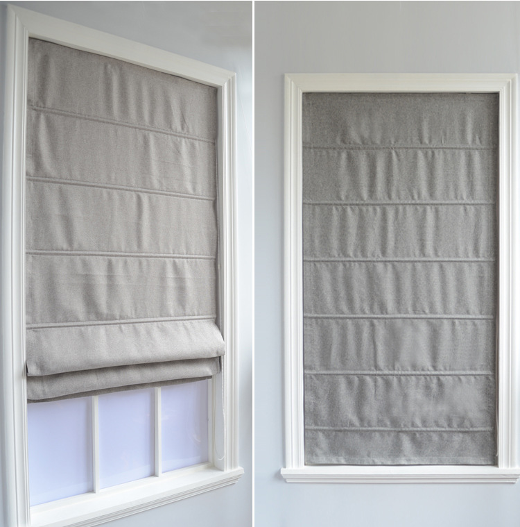 Roman Blinds With Manual Chain Contorl For Living Room