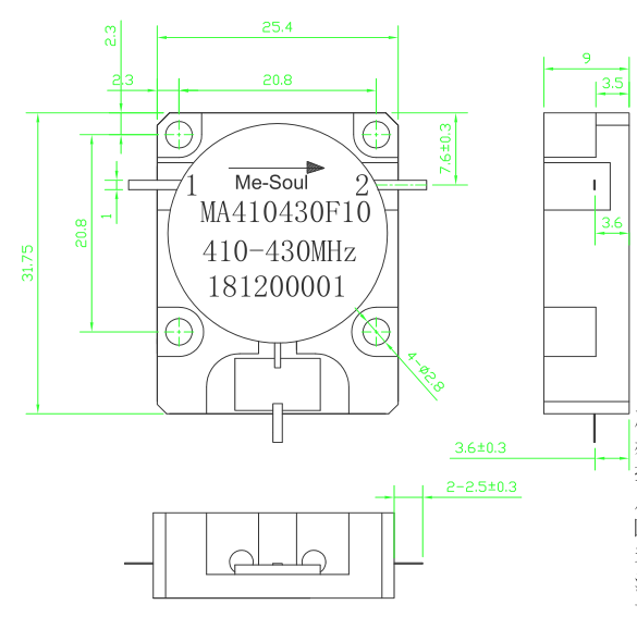 350366MHz 410430MHz intercom circulator