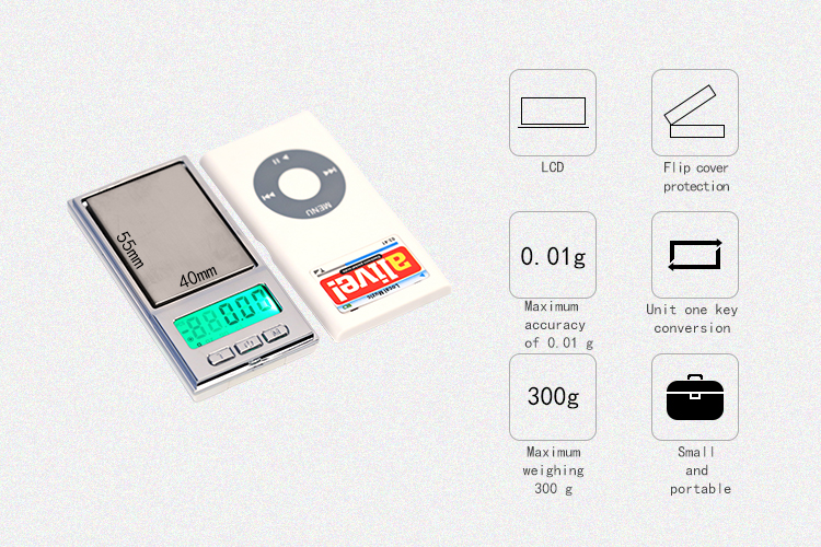BDS DH mini pocket scales 300g 01g jewelry weighing scales