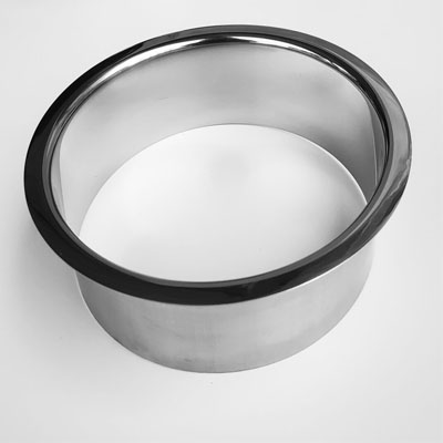 Stainless steel kitchen counter top builtin Trash bin Cabinet light craft round no cover hidden cleaning bin