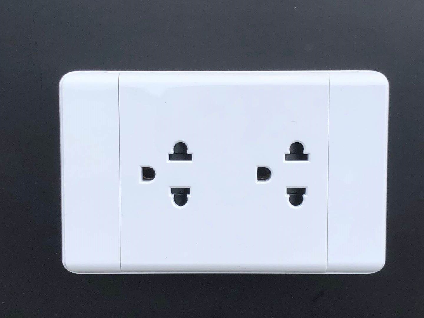1016A 110250V various Silver Series 2 Gang Universal wall Sockets