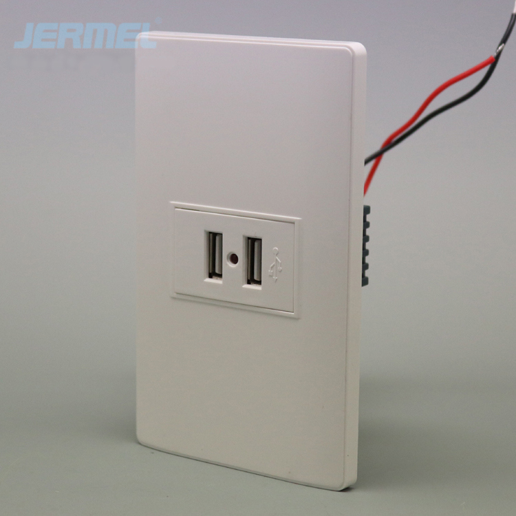 Electric Various Styles 5060 Hz 5V 2100mA standard USB 1 gang wall switch