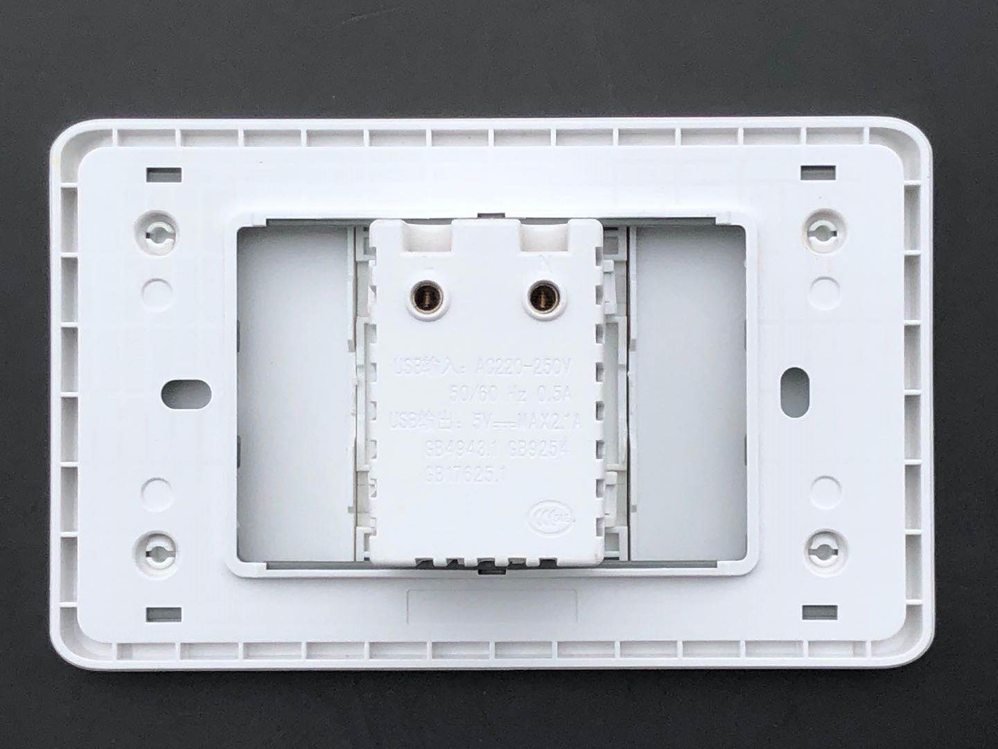 Electric Various Styles 5060 Hz 5V 2100mA standard USB 1 gang wall switch