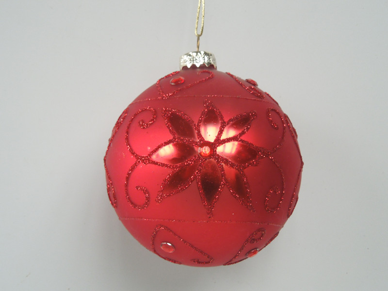 Diameter8cm Christmas Glass Ball Home Decoration Hanging Globe Friend Gift Hand Painting Christmas Pendant