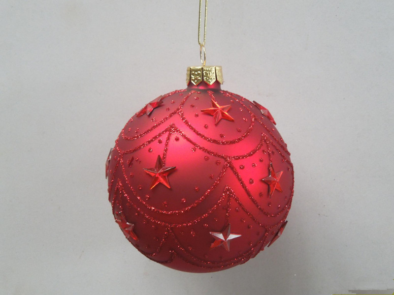 Diameter8cm Christmas Glass Ball Home Decoration Hanging Globe Friend Gift Hand Painting Christmas Pendant