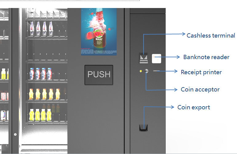 China Vending Machine with Note Acceptor