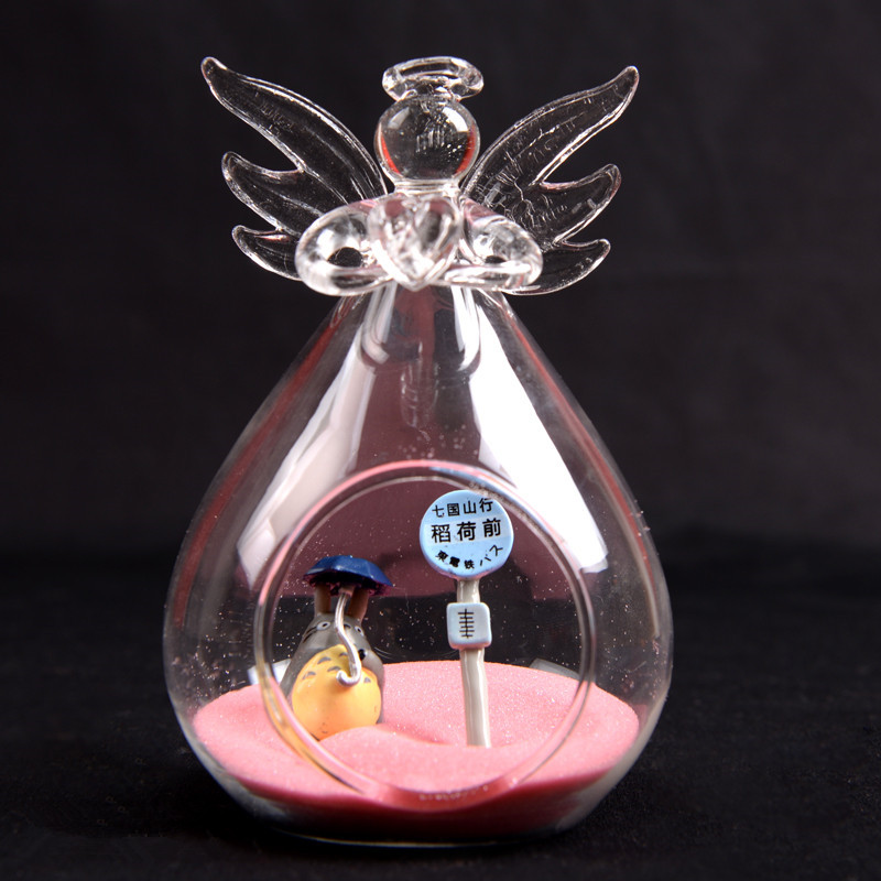 Glass Angel Terrarium with one open Home Decoration Vase Wedding Decorative Props GlassCandle Holder