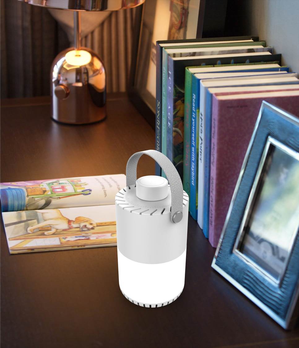 Household portable air purifier night light