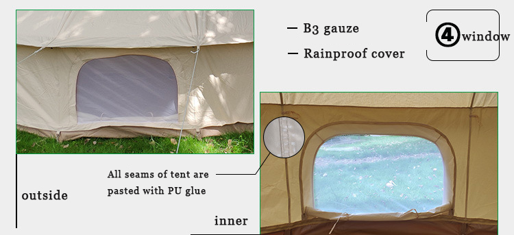 Best bell tent for luxury camping hunting and glamping waterproof cotton canvas bell tent