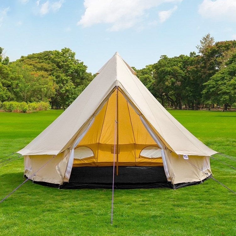 Best bell tent for luxury camping hunting and glamping waterproof cotton canvas bell tent