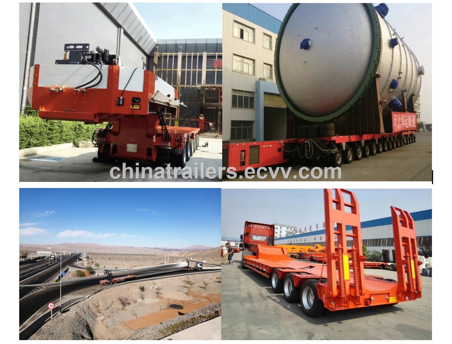 ChinaTrailers 3 Axle 60t Flatbed Container High Bed Semi Trailer For Sale