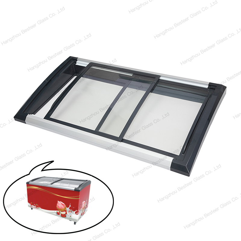 ABS injection frame chest freezer glass door