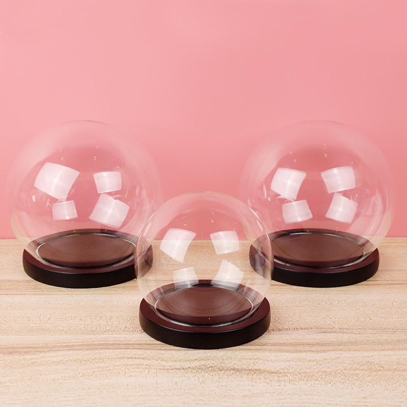 Round Shaped Glass Dome Home Decoration DIY Glass Cover Friend Gift Wedding Event Party Favor Gift