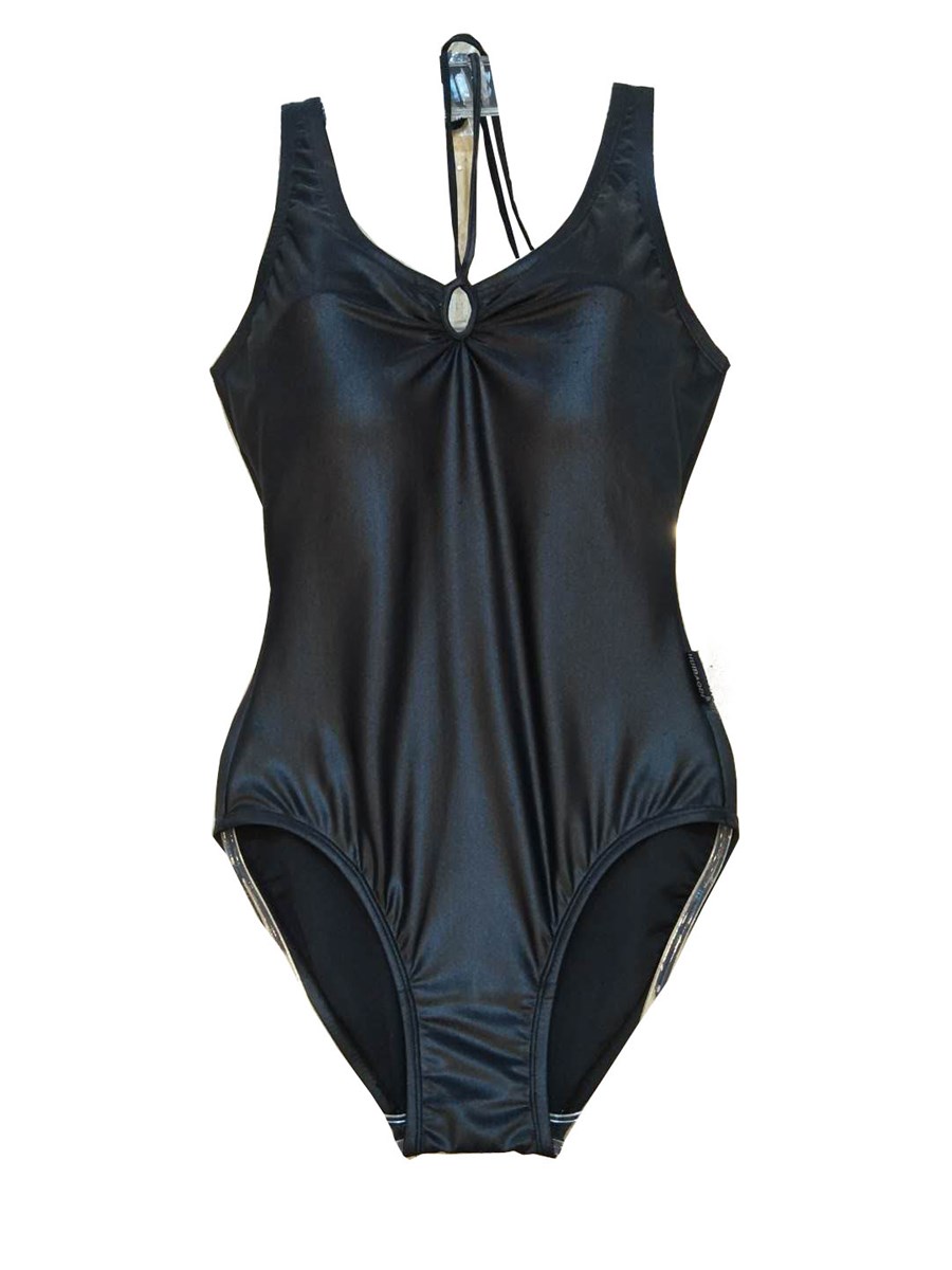 Pure black ladies beach bikini