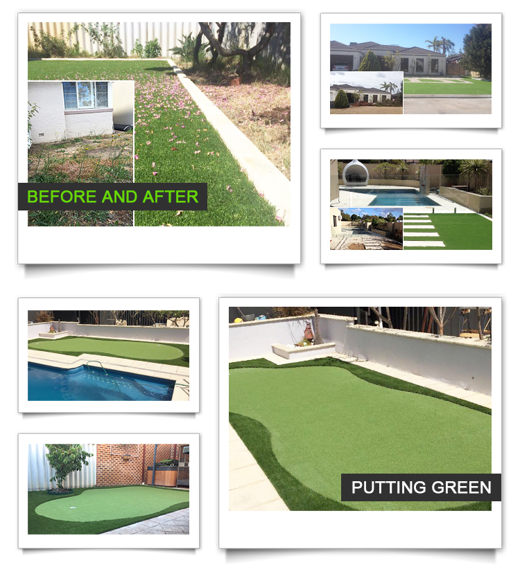 Popular China Manufacture Mixed Green Artificial Soccer Grass Carpet