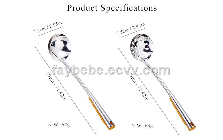 SUS201 Ladle and Slotted Spoon CS023