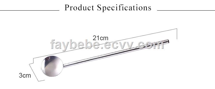 Stainless Steel 304 Straw Spoons CS019