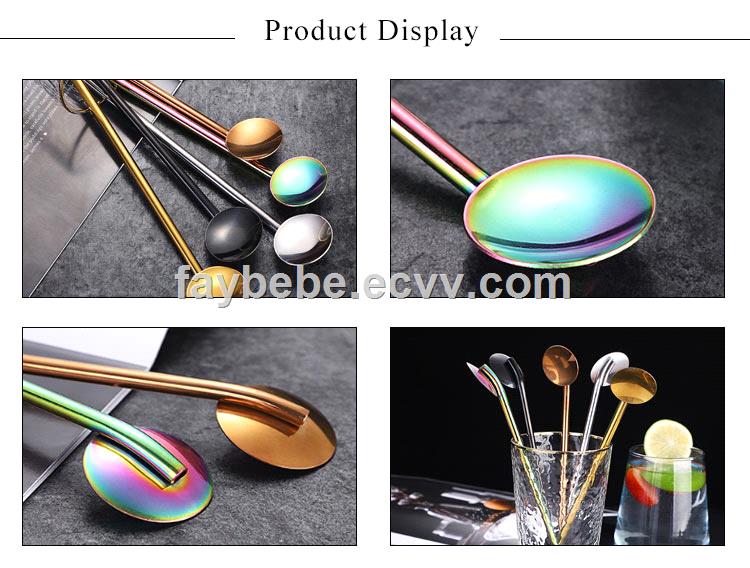 Stainless Steel 304 Straw Spoons CS019