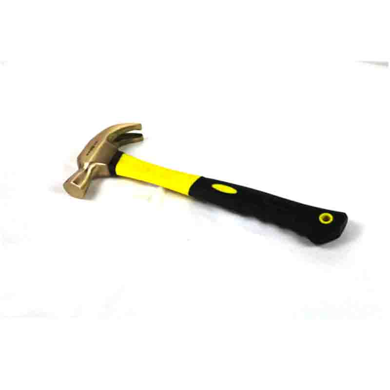 Non sparking Hammer Claw Fiber Handle 450g aluminum bronze safety tools