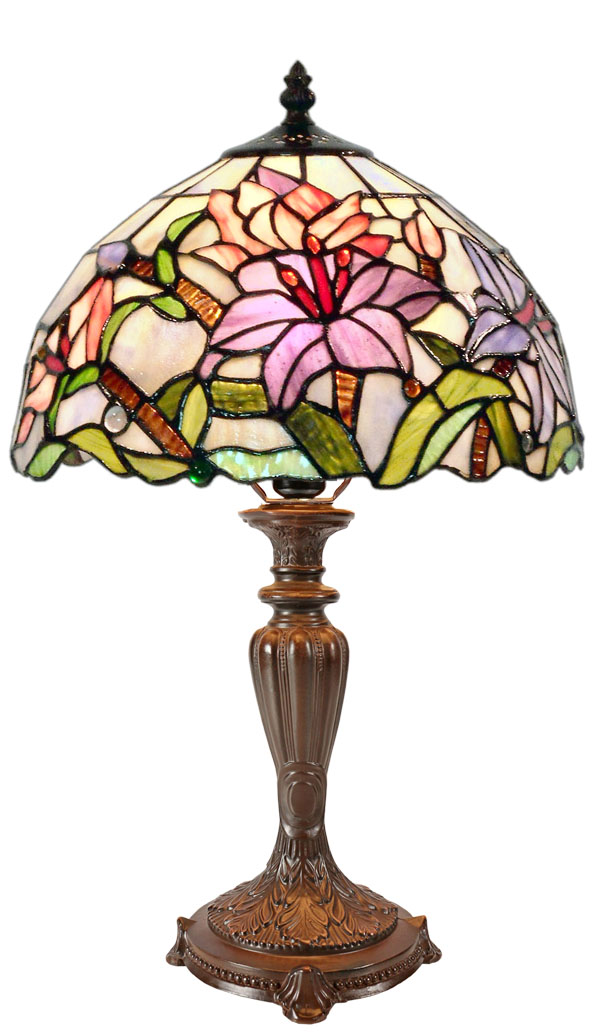 Tiffany lamp 12 Diameter table lamp wmetal baseNG12112N032 ABD
