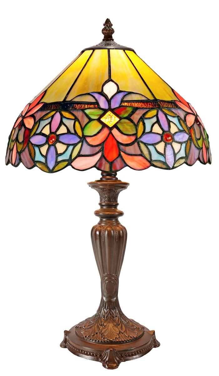 Tiffany lamp 12 Diameter table lamp wmetal baseNSC12878N032ABD