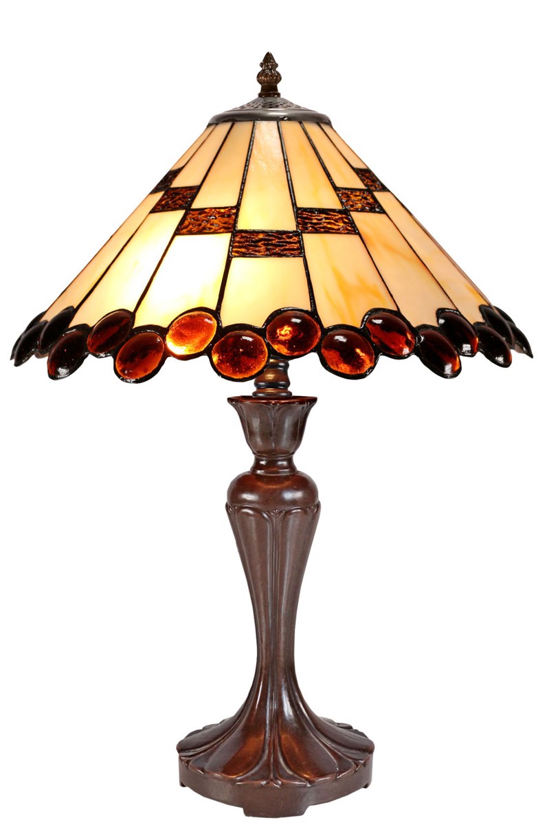Tiffany lamp 14 Diameter table lamp wmetal baseNSC141874AN054ABD 