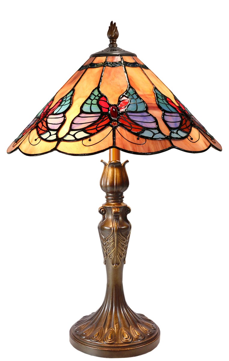 Tiffany lamp 14 Diameter table lamp wmetal baseNSC142083BN061CB Tiffany lamp 14 Diameter table lamp wmetal baseNSC142083BN061CB