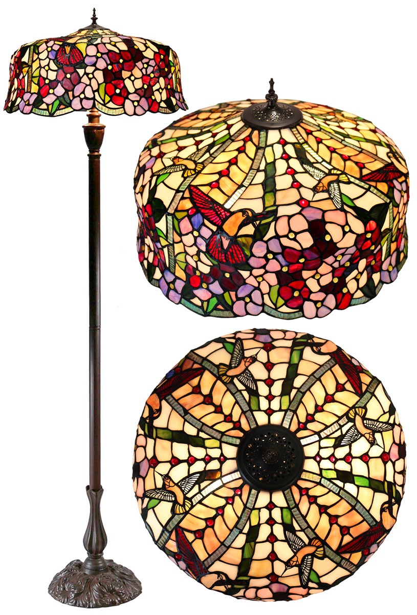 Tiffany lamp 20 Diameter floor lamp wmetal baseQSC202684FLKGABD Tiffany lamp 20 Diameter floor lamp wmetal baseQSC202684FLKGABD