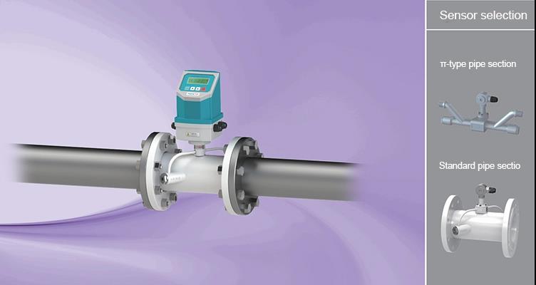 GMF200D pipetype ultrasonic flowmeter with LCD display