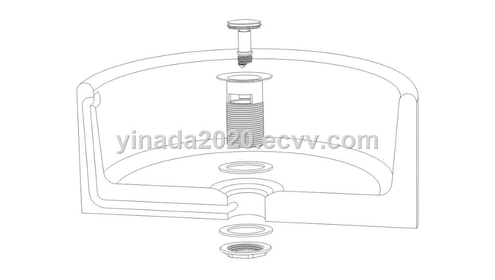 Brass Pop Up Waste Basin Waste Sink Drainer