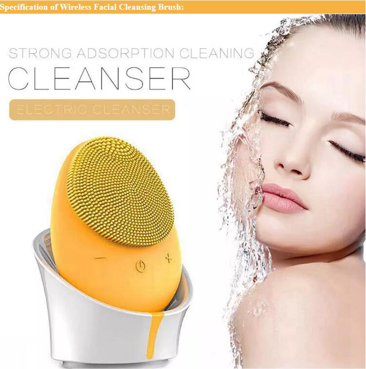 Waterproof Electric Face Cleanser Silicone Sonic Facial Cleaning Brush for Beauty Care