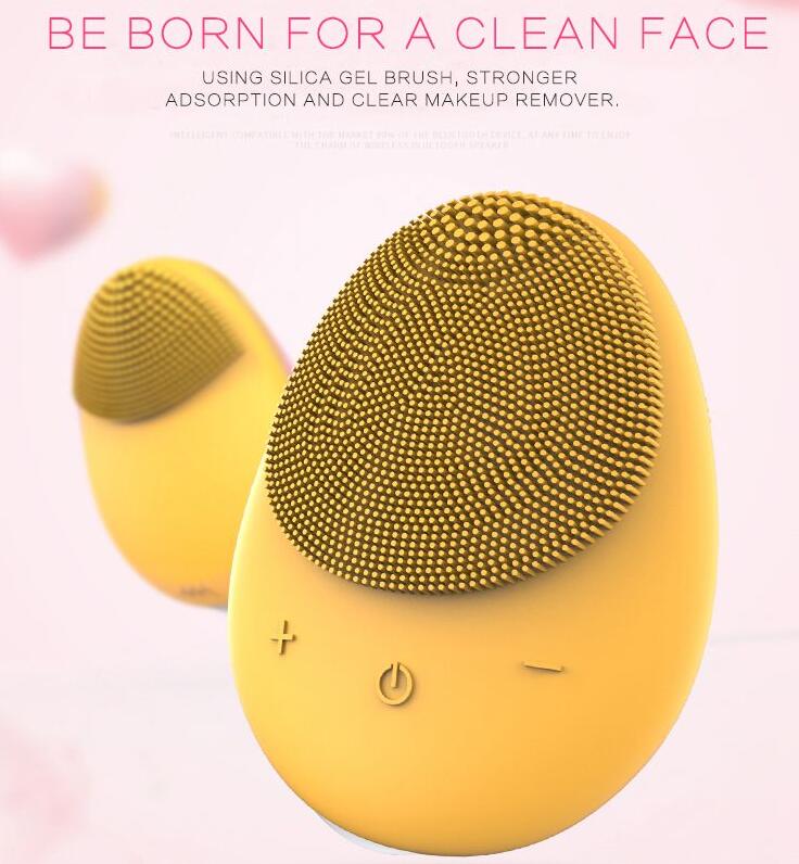 Waterproof Electric Face Cleanser Silicone Sonic Facial Cleaning Brush for Beauty Care