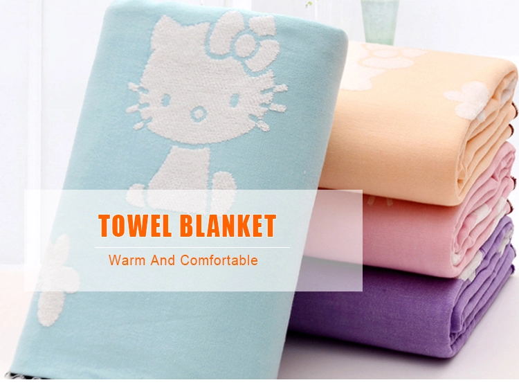 Cotton chenille doublelayer fabric cartoon towel quilt baby blanket Cotton chenille doublelayer fabric cartoon towel quilt baby blanket