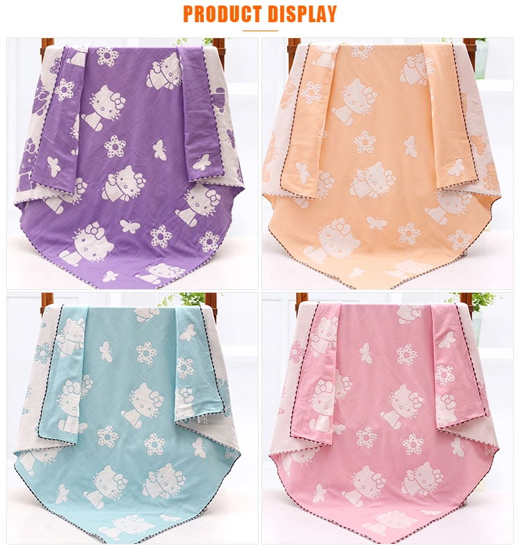 Cotton chenille doublelayer fabric cartoon towel quilt baby blanket Cotton chenille doublelayer fabric cartoon towel quilt baby blanket