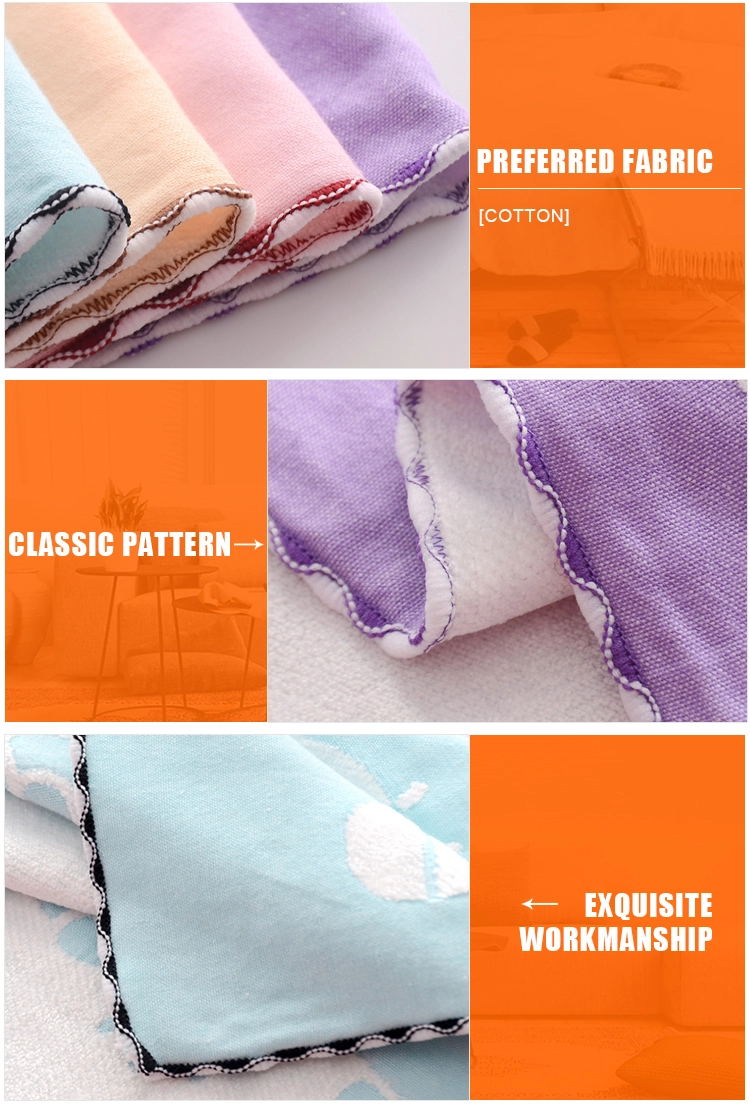 Cotton chenille doublelayer fabric cartoon towel quilt baby blanket Cotton chenille doublelayer fabric cartoon towel quilt baby blanket