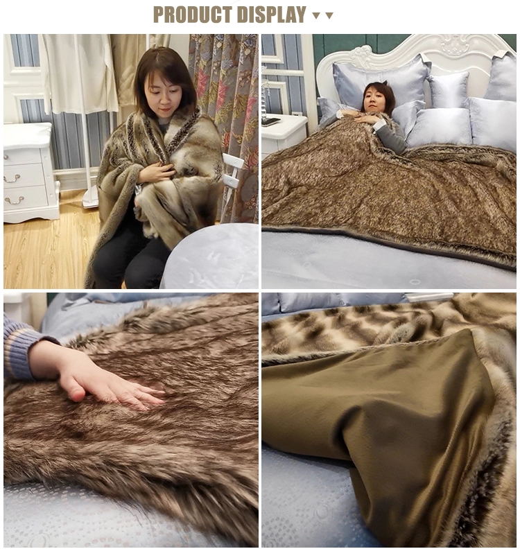 Solid Comfortable Faux Fur Plush Throw Blanket with Good Price