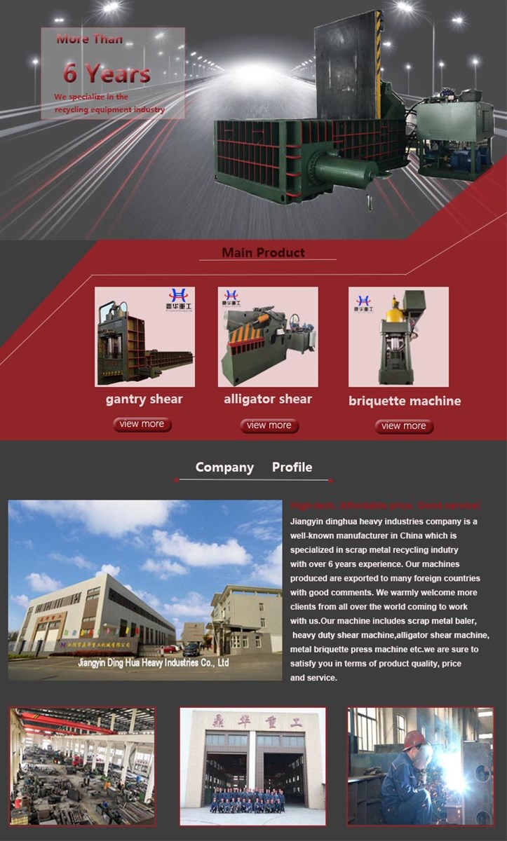 Metal Baler for Aluminum Iron Steel Copper Scrap Recycling