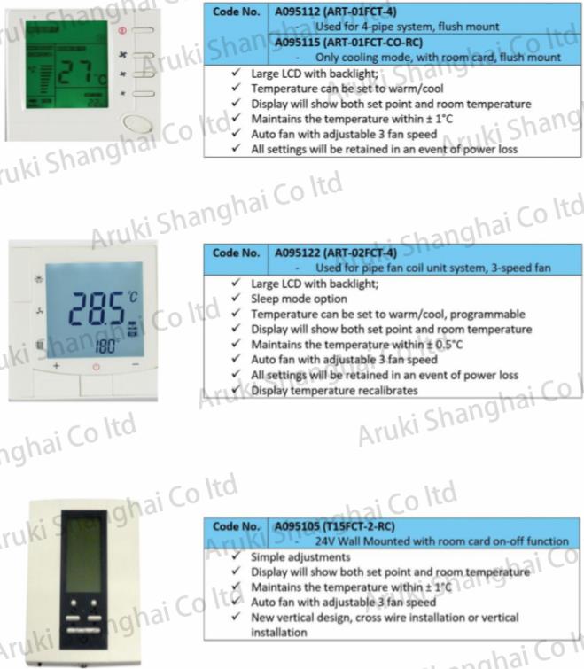 Aruki Temperature Controller Digital AC Thermostat Display Screen Room Thermostat AW3B