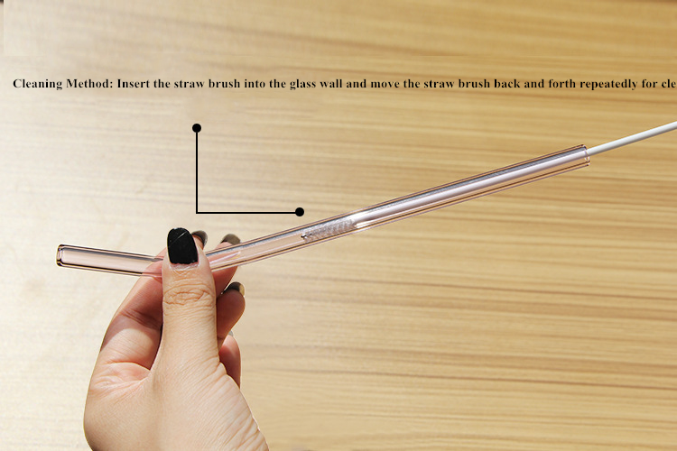 High Quality Glass Straw Sets with 2 straight pipe 2 elbow pipe 1 rough brush