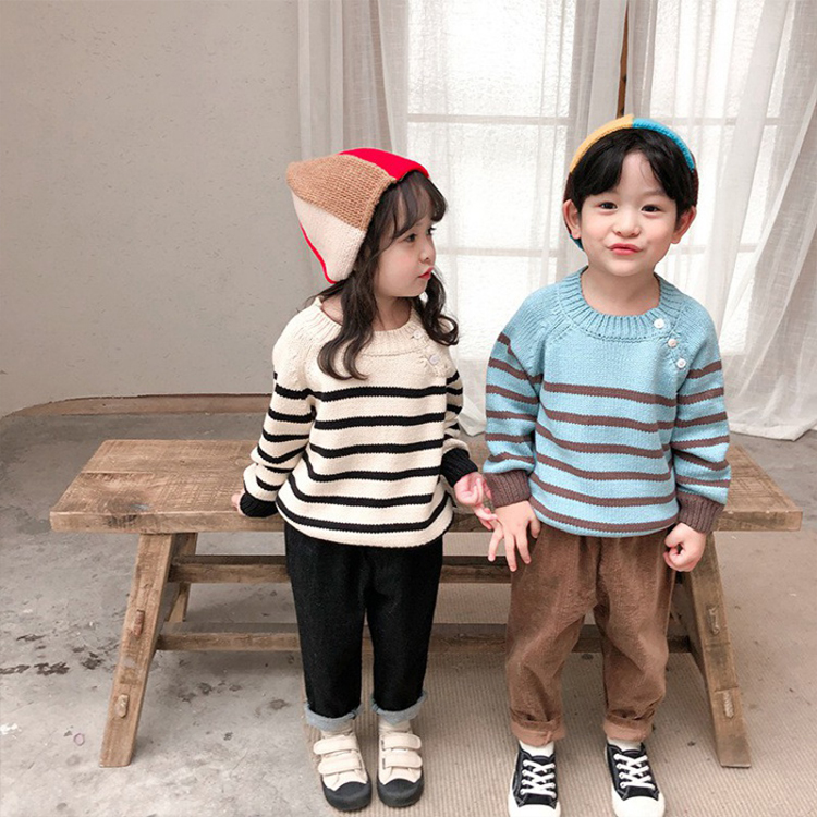 Manufacturer Custom design factory knitwear toddler pullover popular children girls boys sweater